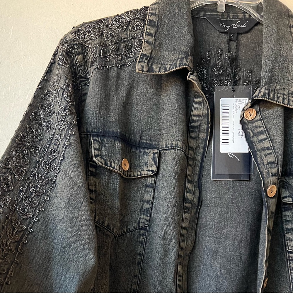 Young Threads Denim Jacket size Small